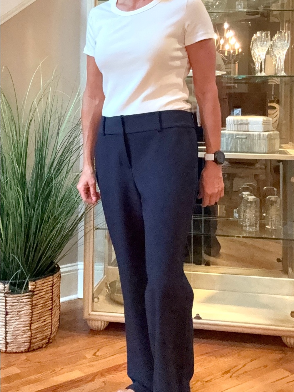 NWT Ann Taylor The Trouser - Classic Straight-Leg Women's Pants in Navy